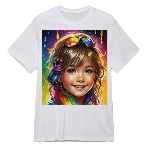 Adorable Little Girl Art Tee: Charming and Stylish Kid's Fashion Delight